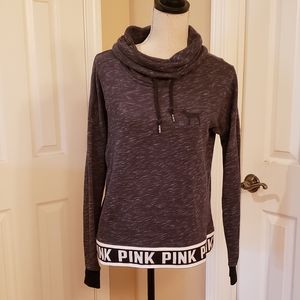 PINK Cowlneck Drawstring Sweatshirt